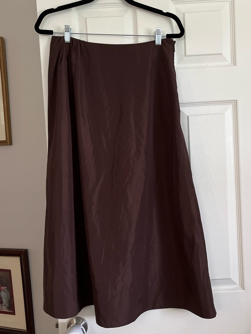 Tibi Classic A-Line Brown midi Skirt - Picture 7 of 7